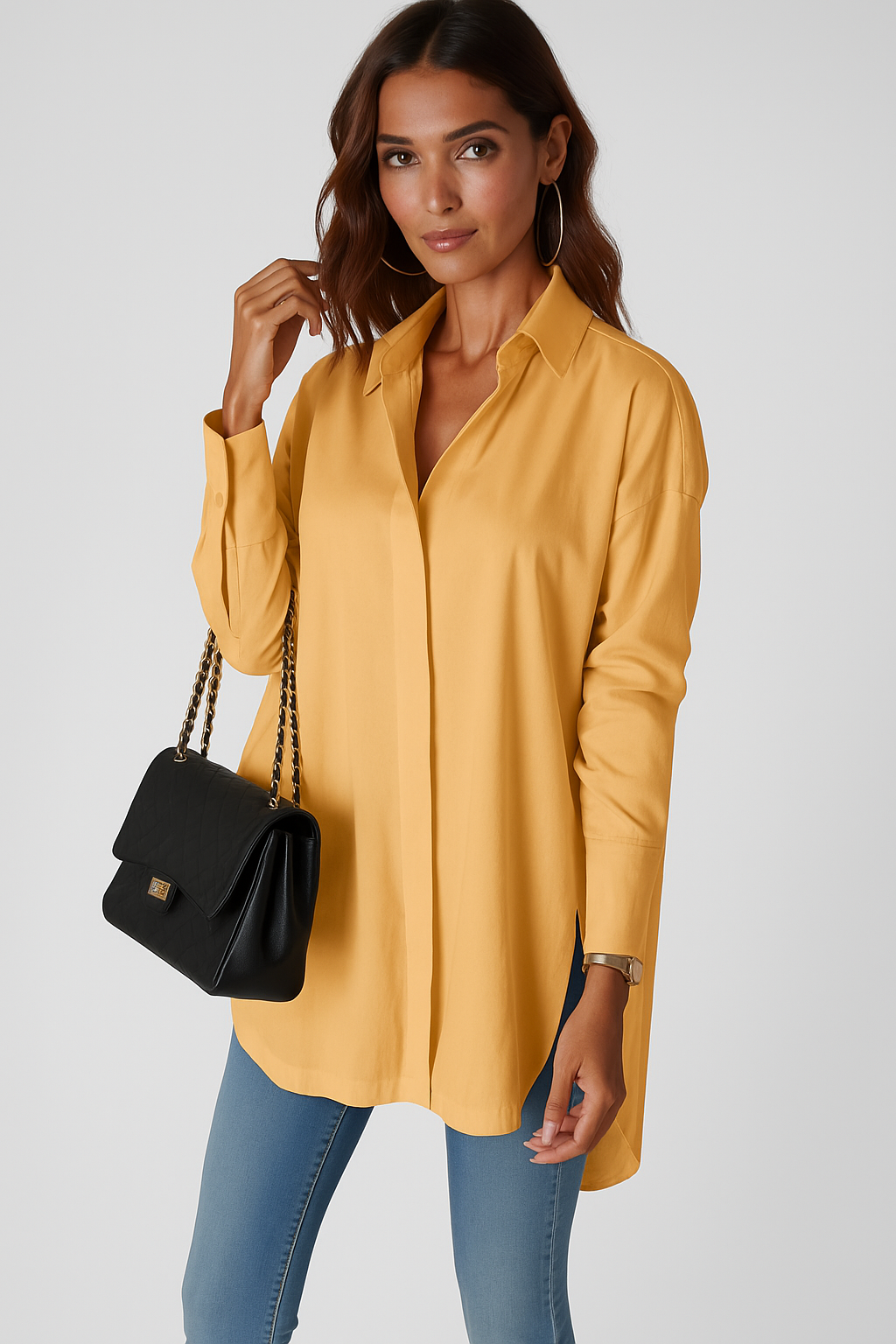 CAMISA OVERSIZED CON BOTONES