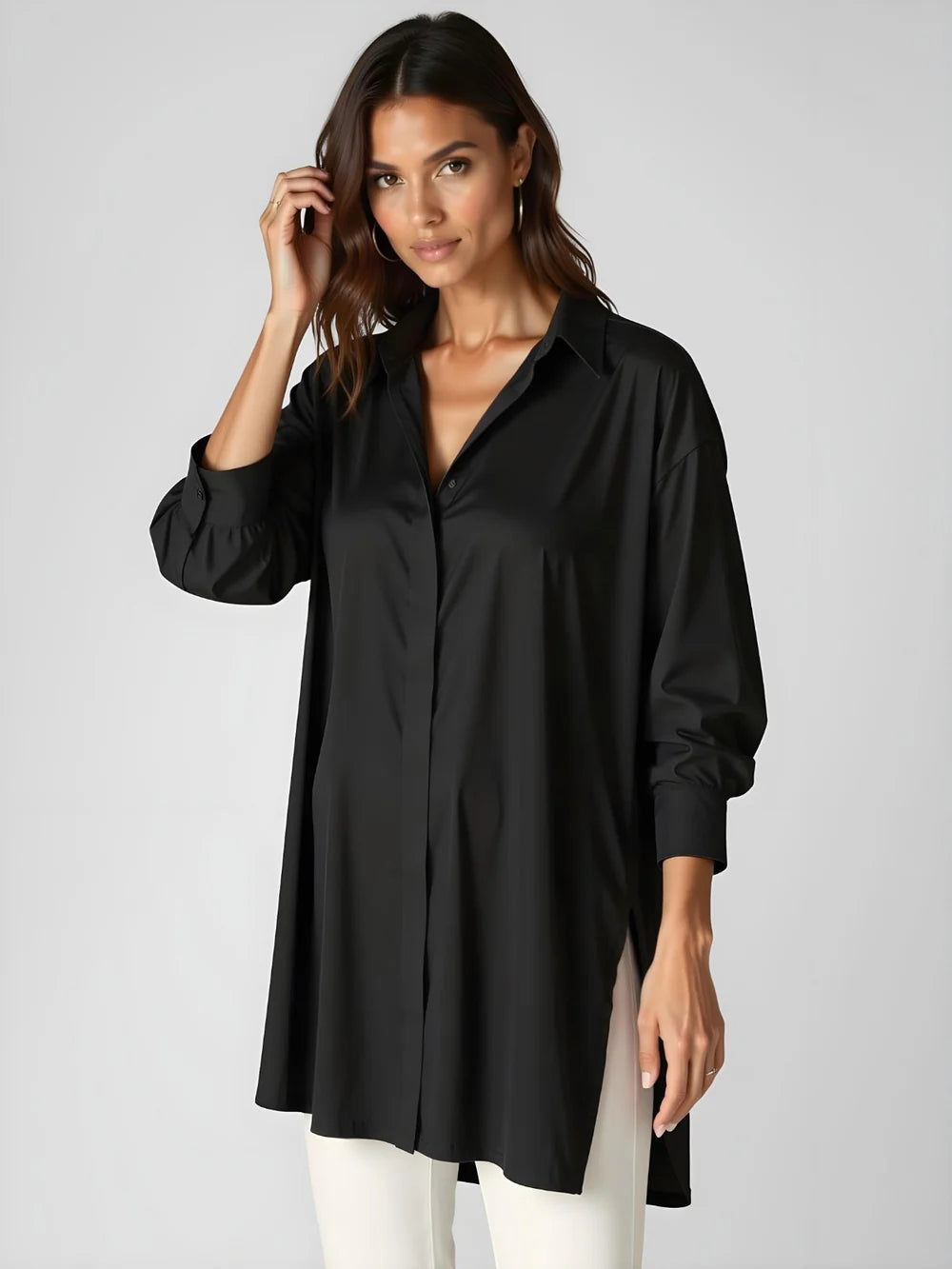 CAMISA OVERSIZED CON BOTONES