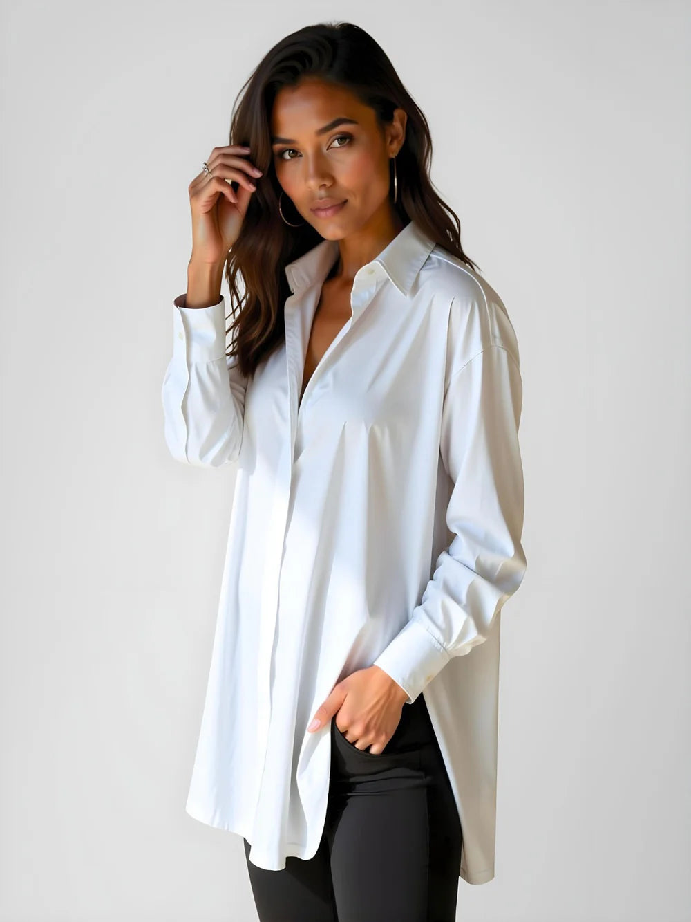 CAMISA OVERSIZED CON BOTONES