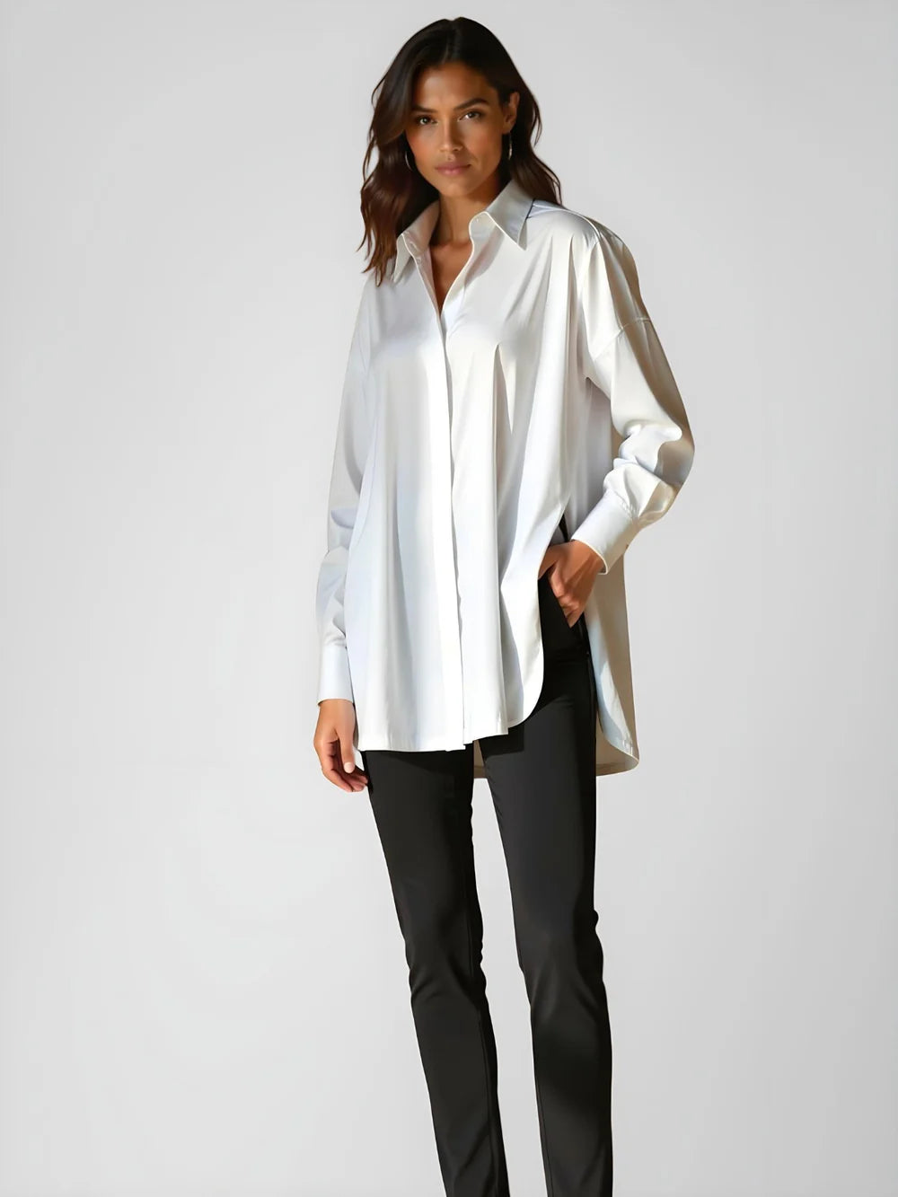 CAMISA OVERSIZED CON BOTONES